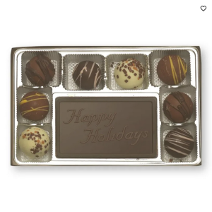 Happy Holidays Truffle Gift Box, 8-Piece