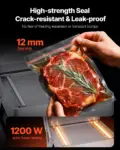VEVOR Chamber Vacuum Sealer, 1200W Sealing Power, Vacuum Packing Machine for Wet Foods, Meats, Marinades and More, Compact Size with 23.6 in Sealing Length, Applied in Home Kitchen and Commercial Use