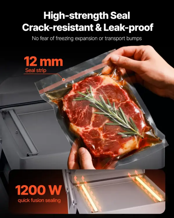 VEVOR Chamber Vacuum Sealer, 1200W Sealing Power, Vacuum Packing Machine for Wet Foods, Meats, Marinades and More, Compact Size with 23.6 in Sealing Length, Applied in Home Kitchen and Commercial Use