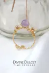 "Marquise" | 18K Natural Crystals Hand Wired Adjustable Ring