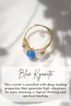 "Marquise" | 18K Natural Crystals Hand Wired Adjustable Ring