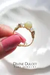 "Marquise" | 18K Natural Crystals Hand Wired Adjustable Ring