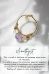 "Marquise" | 18K Natural Crystals Hand Wired Adjustable Ring