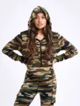 JupiterGear Athletic Zip-Up Crop Hoodie Jacket