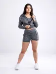 JupiterGear Athletic Zip-Up Crop Hoodie Jacket