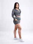 JupiterGear Athletic Zip-Up Crop Hoodie Jacket