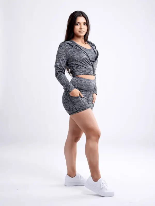 JupiterGear Athletic Zip-Up Crop Hoodie Jacket