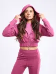 JupiterGear Athletic Zip-Up Crop Hoodie Jacket