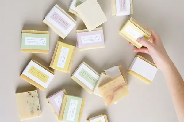 Set of 6 Handmade cold process ,Natural Soap Bars in gift Set box