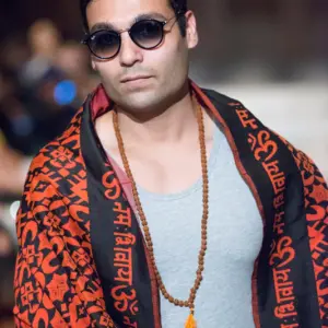 OM Namah Shivay Handwoven Silk Shawl