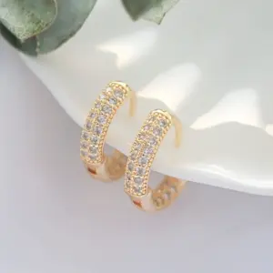 "Lorena" | 24K CZ Hoops