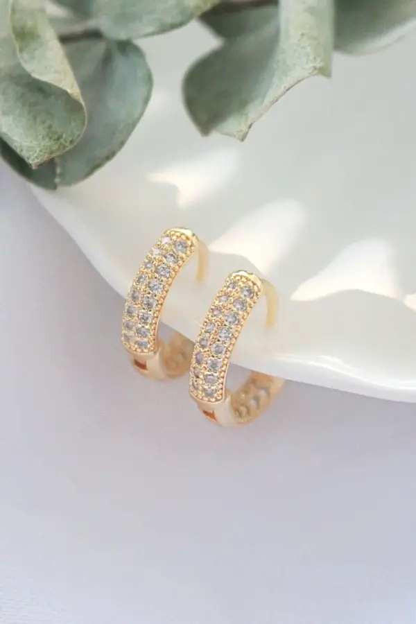 "Lorena" | 24K CZ Hoops