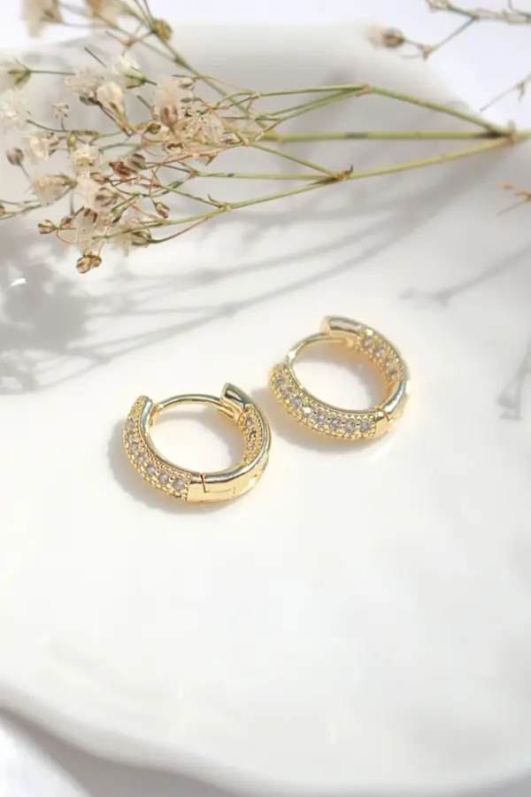 "Lorena" | 24K CZ Hoops