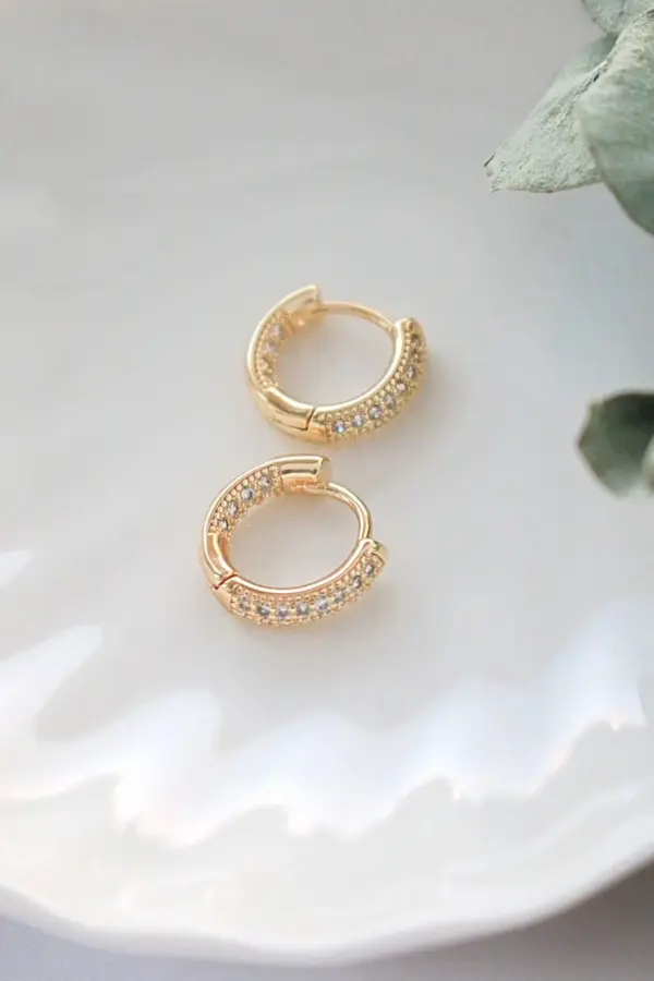 "Lorena" | 24K CZ Hoops