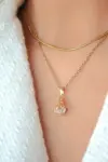 "Malena" | 24K CZ Tear Drop Cage Necklace