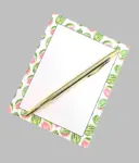 42-Pc Stationery Gift Box Set w/Reusable Desktop Organizer Box and Gold Pen - Fresh Red Watermelon