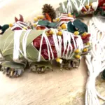 White Sage & Copal Smudge Stick with Red Chili Peppers, Bay Leaves, 4 "