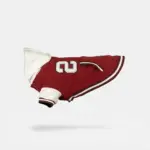 Otis Dog Letterman Jacket Varsity-Inspired Bomber with Hood & Leash Access