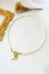 18K Custom Initial | Freshwater Pearls Front Opening Choker