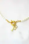 18K Custom Initial | Freshwater Pearls Front Opening Choker
