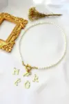 18K Custom Initial | Freshwater Pearls Front Opening Choker