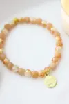 Sunstone Elastic Bracelet | 24K Lotus Flower