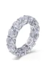 925 Silver Oval CZ Band Ring