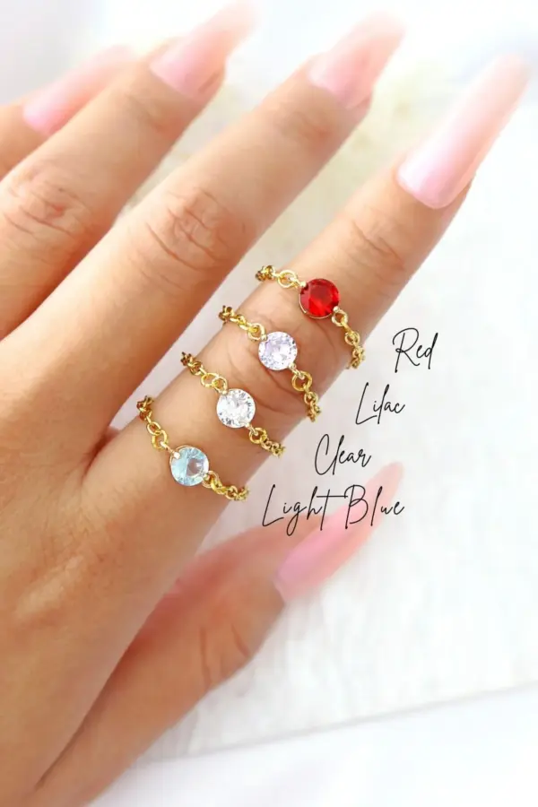 "Tiny Rainbow" | 18K Chain Ring