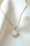 "Diamond Sunflower" | 18K Necklace
