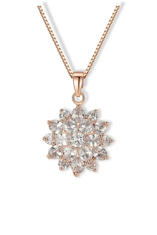 "Diamond Sunflower" | 18K Necklace