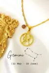 Zodiac Sign & Birthstone | 18K Necklace