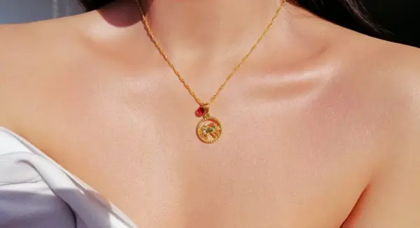 Zodiac Sign & Birthstone | 18K Necklace