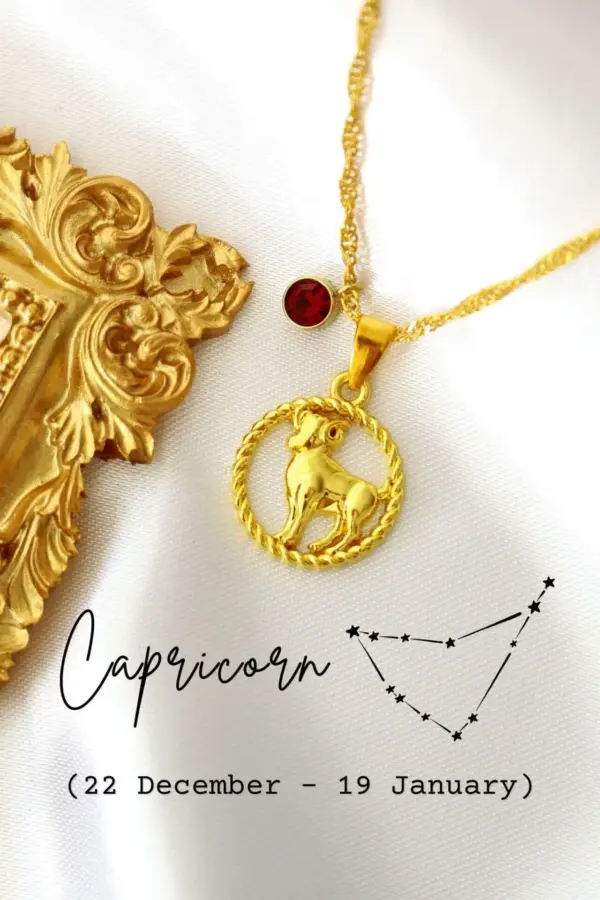 Zodiac Sign & Birthstone | 18K Necklace