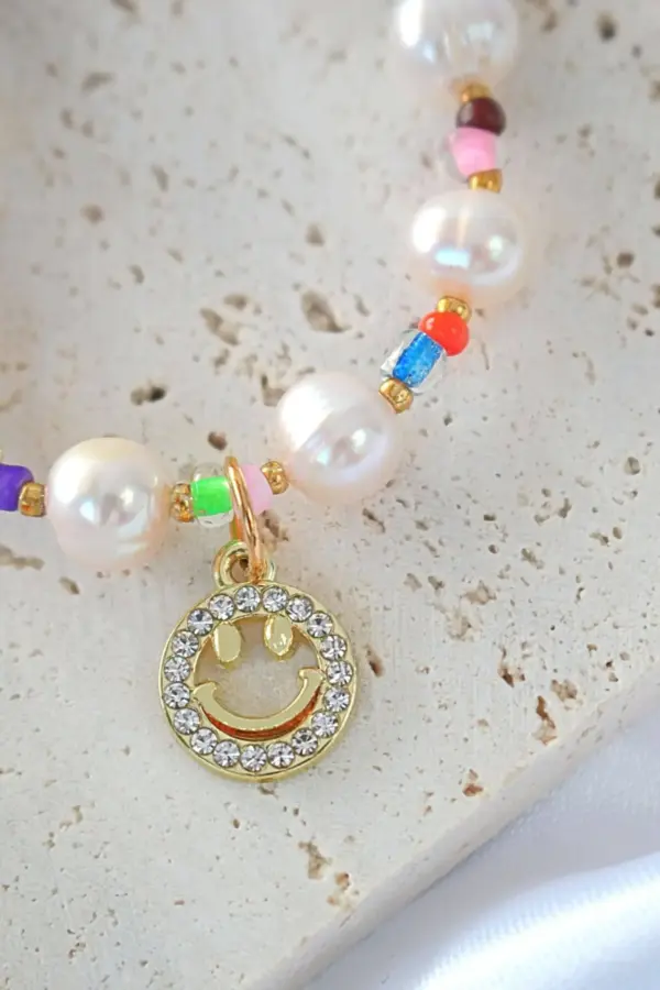 "Happy Day" | 24K Gold Freshwater Pearls & Colorful Beads Choker