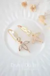 "Bloom" | 24K CZ Flower Petals Hook Earrings