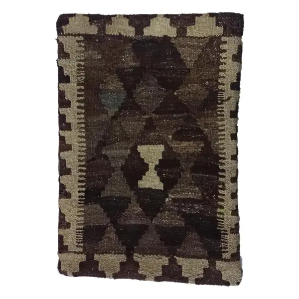 Kilim Handwoven Woody Brown Cushion Cover
