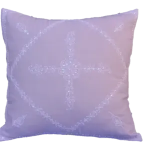 Hand Embroidered Sequins Decorative Lavender throw Pillow