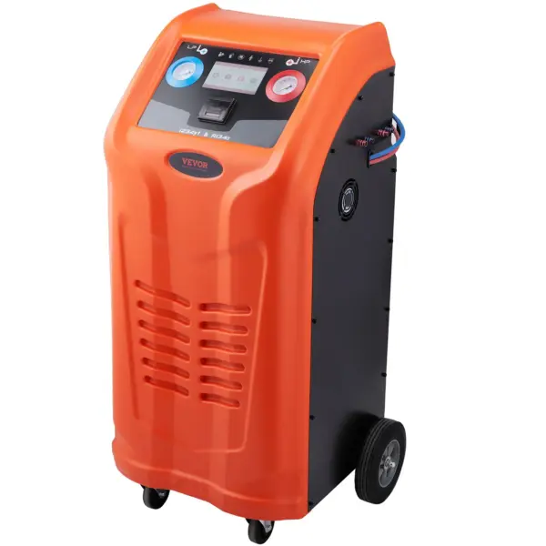 VEVOR Fully Automatic Refrigerant Recovery Machine for R134A+R1234YF - AC Recovery Machine Kit Built in Electronic Scale/Compressor/Recovery Tank, Recovery Machine HVAC Dual Cylinder