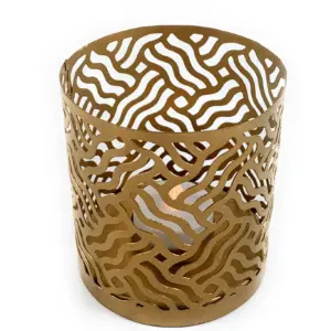 Votive Candle Holders Set of 2 Golden
