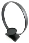 Ring Candle Holder Rustic Black