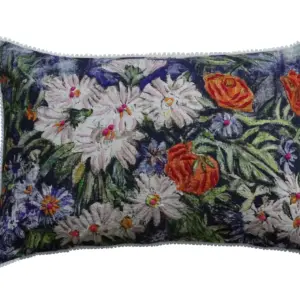Hand Illustrated Colorful Decorative Pillow (14"X20")