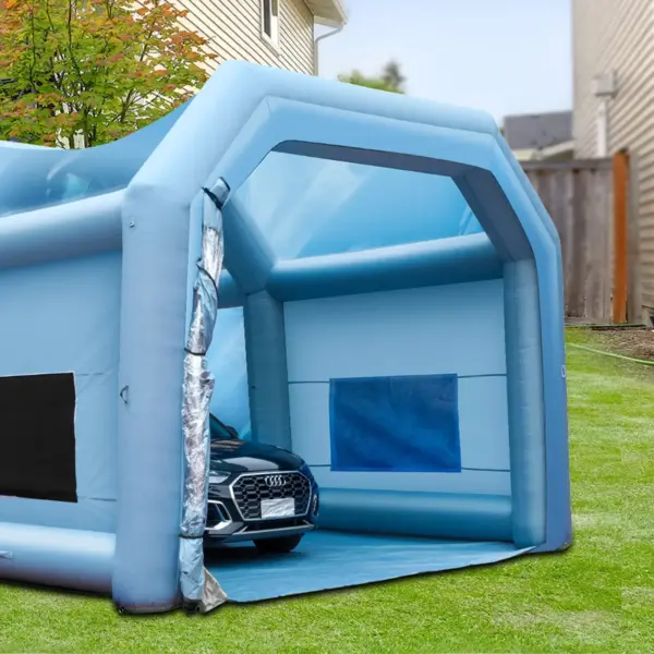 VEVOR Inflatable Paint Booth, 33x20x13ft Inflatable Spray Booth, High Powerful 950W+1100W Blowers Spray Booth Tent, Car Paint Tent Air Filter System for Car Parking Tent Workstation Motorcycle Garage