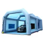VEVOR Inflatable Paint Booth, 33x20x13ft Inflatable Spray Booth, High Powerful 950W+1100W Blowers Spray Booth Tent, Car Paint Tent Air Filter System for Car Parking Tent Workstation Motorcycle Garage