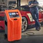 VEVOR Fully Automatic Refrigerant Recovery Machine for R134A+R1234YF - AC Recovery Machine Kit Built in Electronic Scale/Compressor/Recovery Tank, Recovery Machine HVAC Dual Cylinder