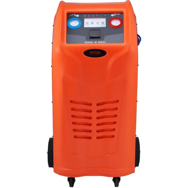 VEVOR Fully Automatic Refrigerant Recovery Machine for R134A+R1234YF - AC Recovery Machine Kit Built in Electronic Scale/Compressor/Recovery Tank, Recovery Machine HVAC Dual Cylinder