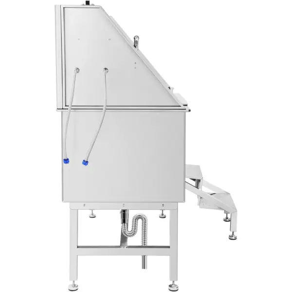 VEVOR 50 Inch Dog Grooming Tub, Professional Stainless Steel Pet Dog Bath Tub, with Steps Faucet & Accessories Dog Washing Station Left Door