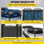 VEVOR Water Chiller 15Ton, Capacity Industrial Chiller 15Hp, Air-Cooled Water Chiller, Finned Condenser, with Micro-Computer Control, Stainless Steel Water Tank Chiller Machine for Cooling Water