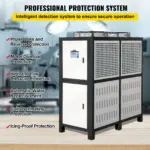 VEVOR Water Chiller 15Ton, Capacity Industrial Chiller 15Hp, Air-Cooled Water Chiller, Finned Condenser, with Micro-Computer Control, Stainless Steel Water Tank Chiller Machine for Cooling Water