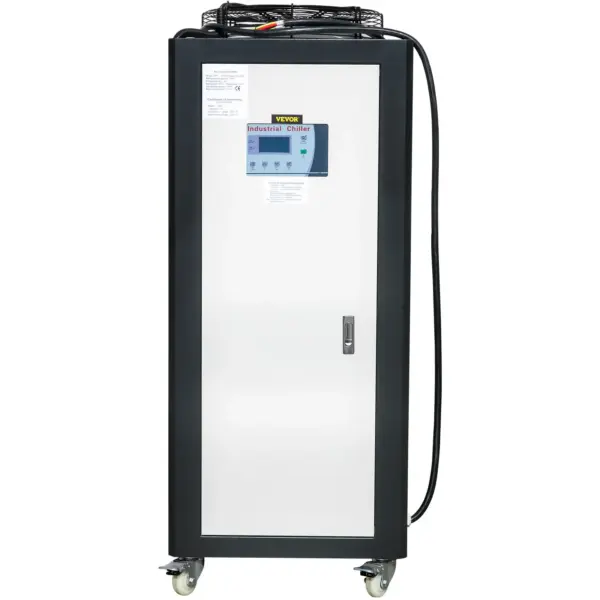 VEVOR Air Cooled Water Chiller 5 Ton Portable, 5Hp 53L Tank Industrial Chiller, Finned Condenser w/Micro-Computer Control, 15KW Cooling Capacity Stainless Steel Tank Chiller Machine for Cooling Water