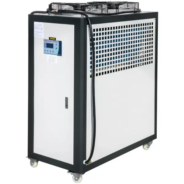 VEVOR Air Cooled Water Chiller 5 Ton Portable, 5Hp 53L Tank Industrial Chiller, Finned Condenser w/Micro-Computer Control, 15KW Cooling Capacity Stainless Steel Tank Chiller Machine for Cooling Water